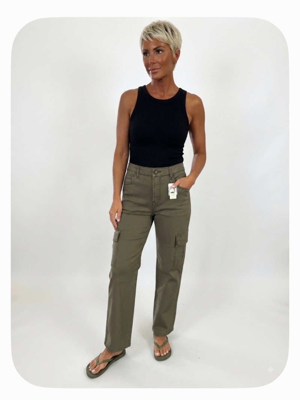 Reitman’s Olive Green Cargo Pants - Straight Leg